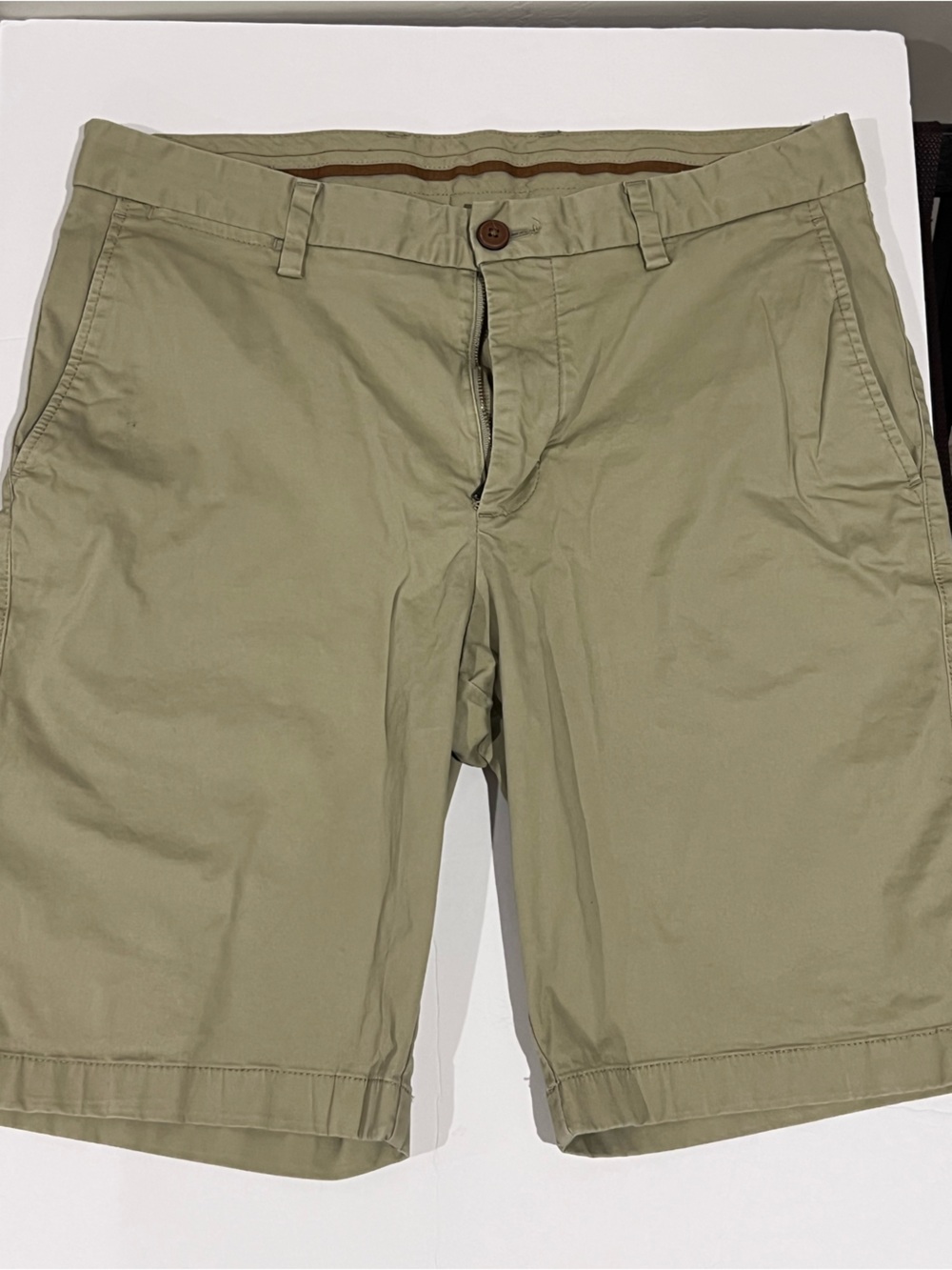Tommy Bahama Sage Green Flat-Front Chino Shorts